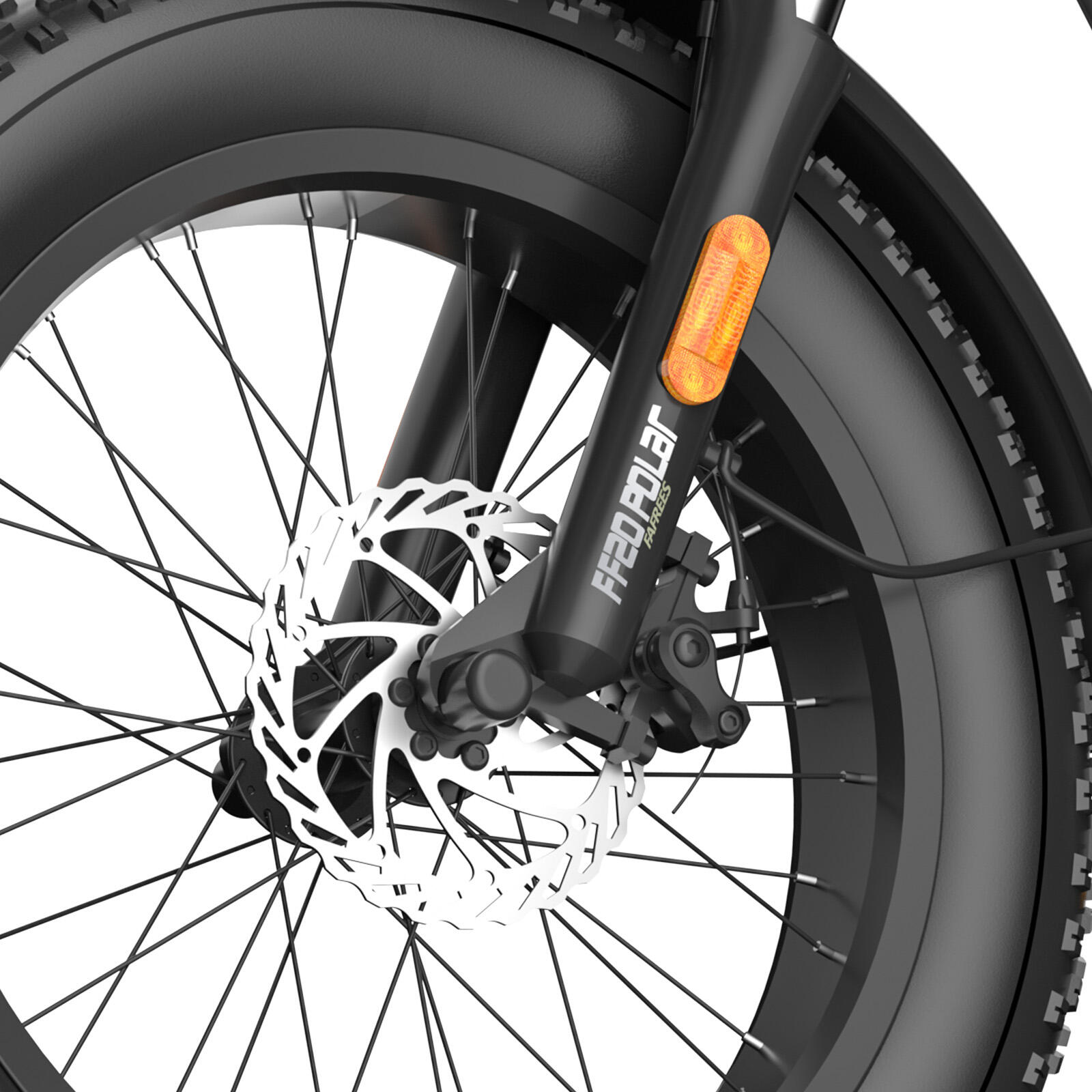 Fafrees FF20 Polar Falt-E-Bike, 20 x 4,0 Zoll Fatbike-Reifen, Doppelakku 24 Ah 7/7