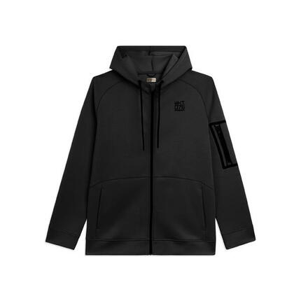 Sweat-shirt à capuche à fermeture éclair intégrale en tissu technique