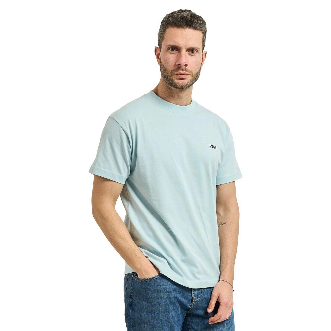 Camiseta Azul Vans Left Chest Dawn Mist Básica de Corte Regular 2/4