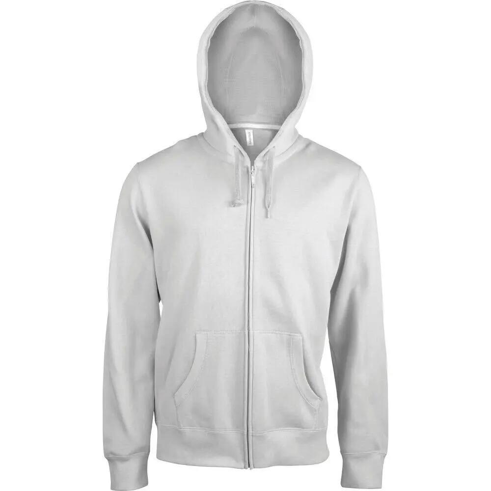 Felpa con cappuccio e zip Kariban blanc 2/2
