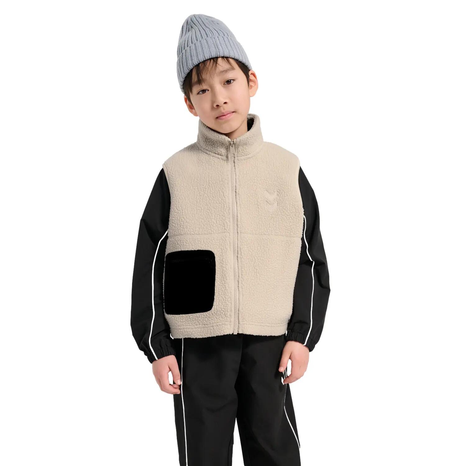 Kinder zonder mouwen rits fleece Hummel Martini 2/7