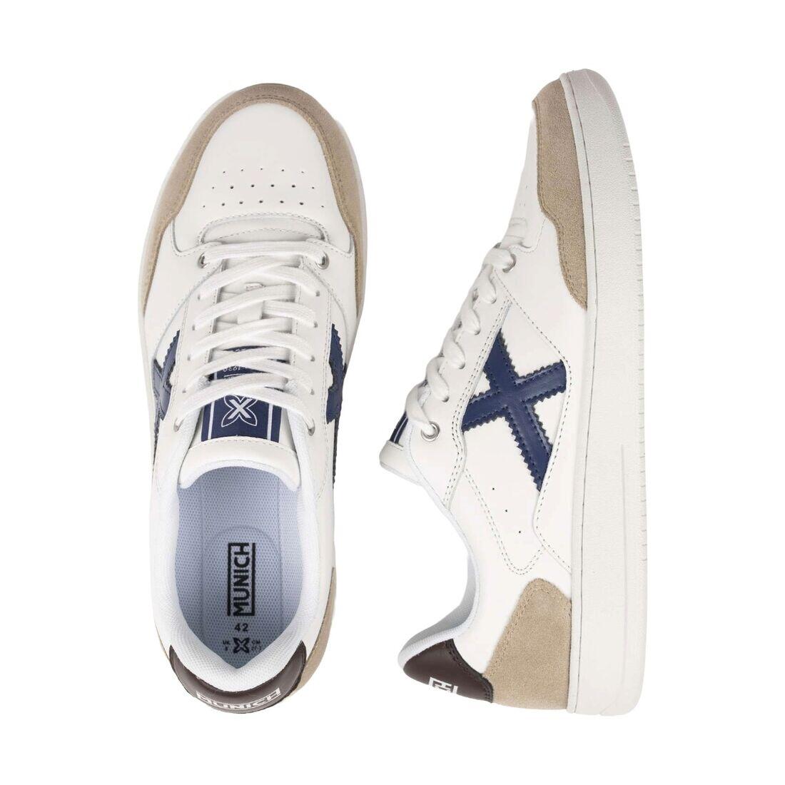 Zapatillas Munich Blancas Marrones y Marino L 3/5