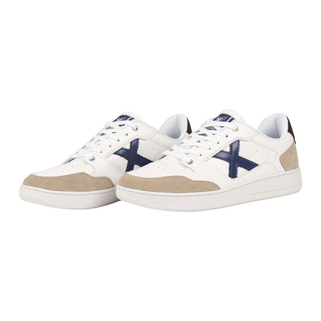 Zapatillas Munich Blancas Marrones y Marino L 2/5