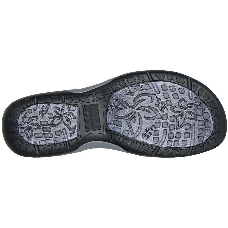 Sandale femei Skechers Reggae Slim - Summer Getaway, Negru