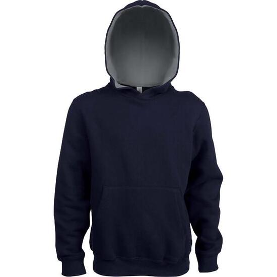 Sweatshirt à capuche enfant Kariban Contrastée