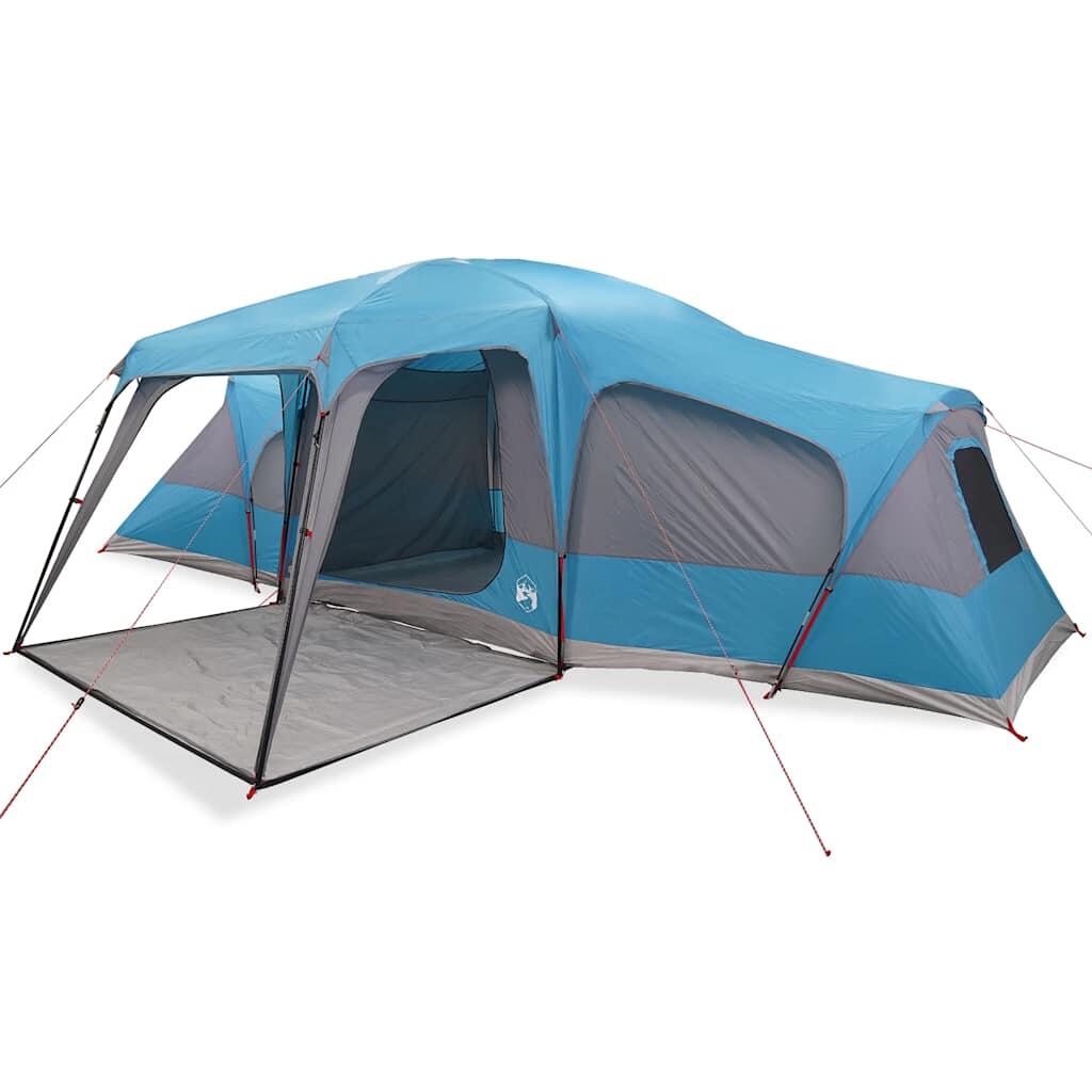 Tienda familiar VidaXL con cúpula y veranda para 9 personas, impermeable, azul 2/7