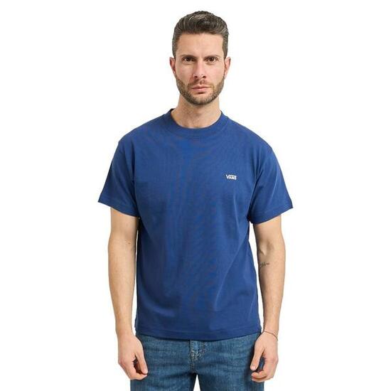 Camiseta Azul Vans Left Chest Deep Indigo Básica de Corte Regular