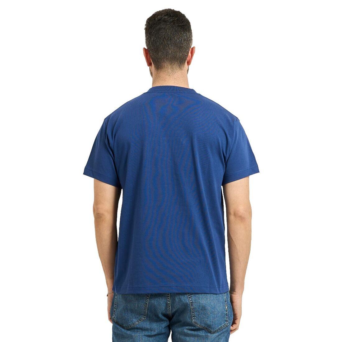 Camiseta Azul Vans Left Chest Deep Indigo Básica de Corte Regular 2/4