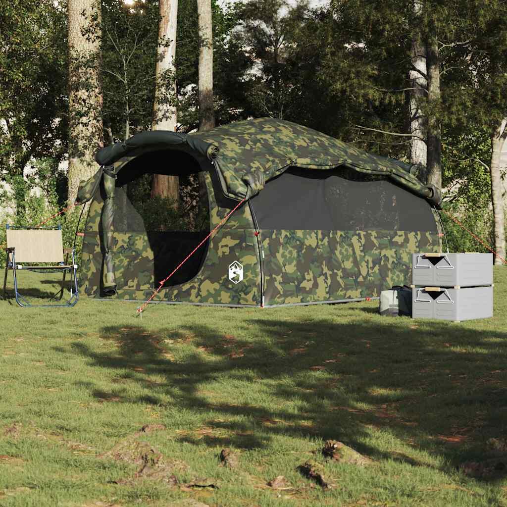 Tienda túnel VidaXL camuflaje impermeable para 6 personas 3/7