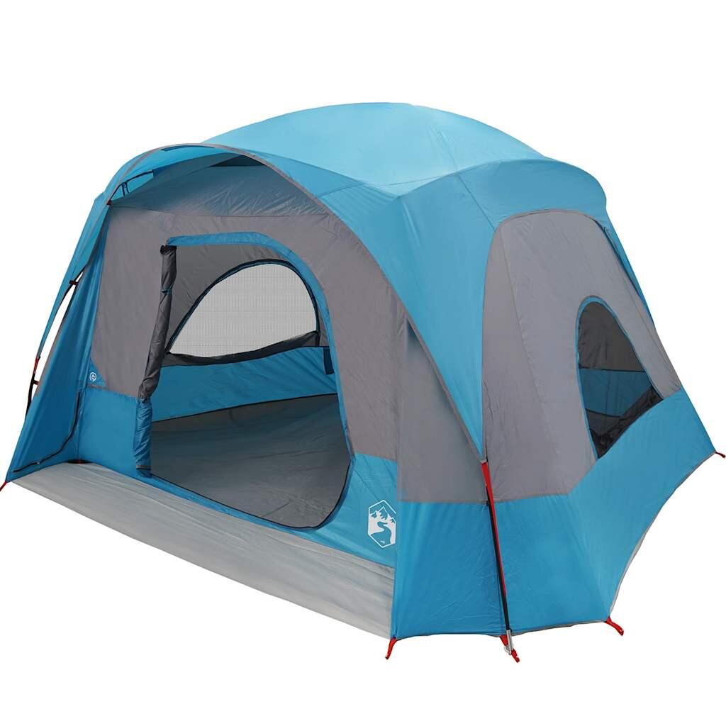 Tienda familiar VidaXL 6 personas impermeable azul 3/7