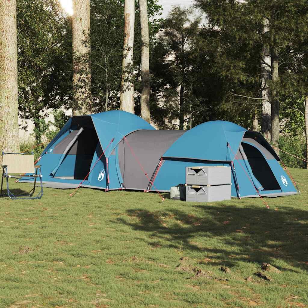 VidaXL tienda de campaña 5 personas impermeable azul 3/7