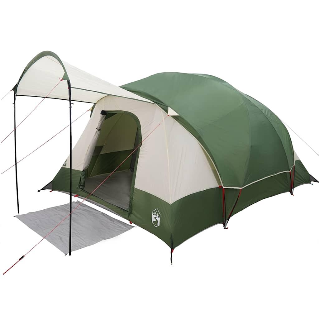 Tienda túnel VidaXL para 8 personas, impermeable, verde 3/7