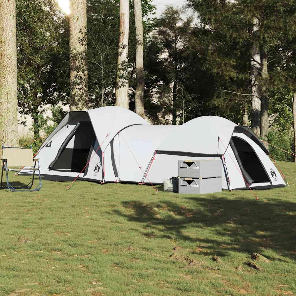 Tienda de campaña VidaXL 5 personas, tela opaca blanca, impermeable 3/7