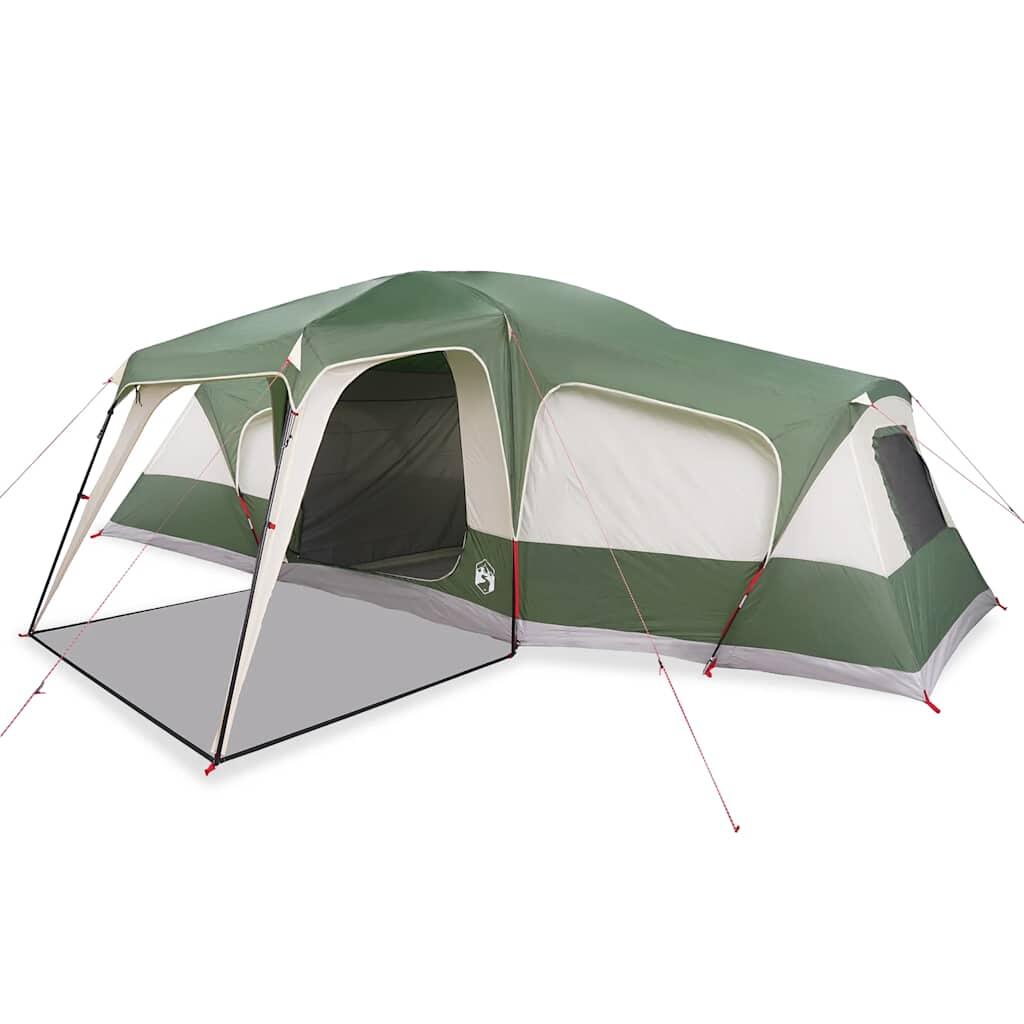 Tienda familiar VidaXL 9 personas impermeable con veranda verde 2/7