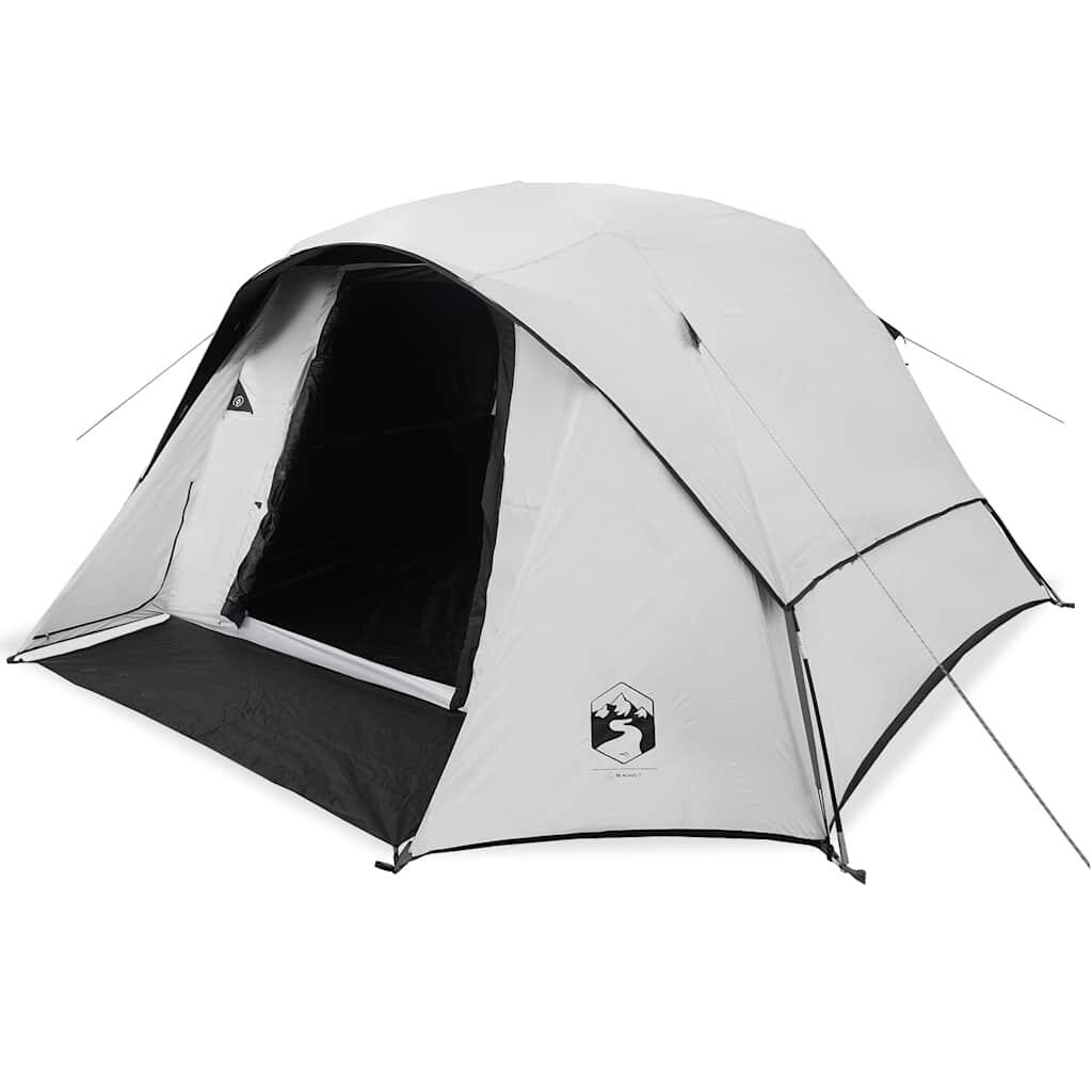 VidaXL tienda de campaña cabina 4 personas tela opaca blanca impermeable 2/7