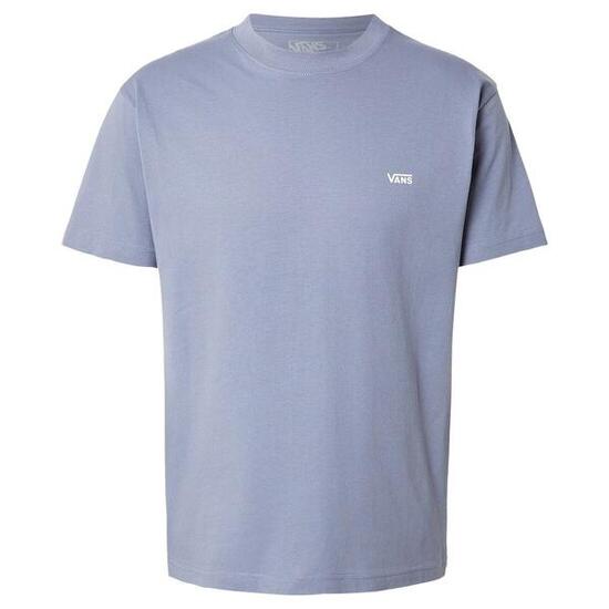 Camiseta Azul Ahumado Vans Left Chest Glacial Slate Básica de Corte Regular