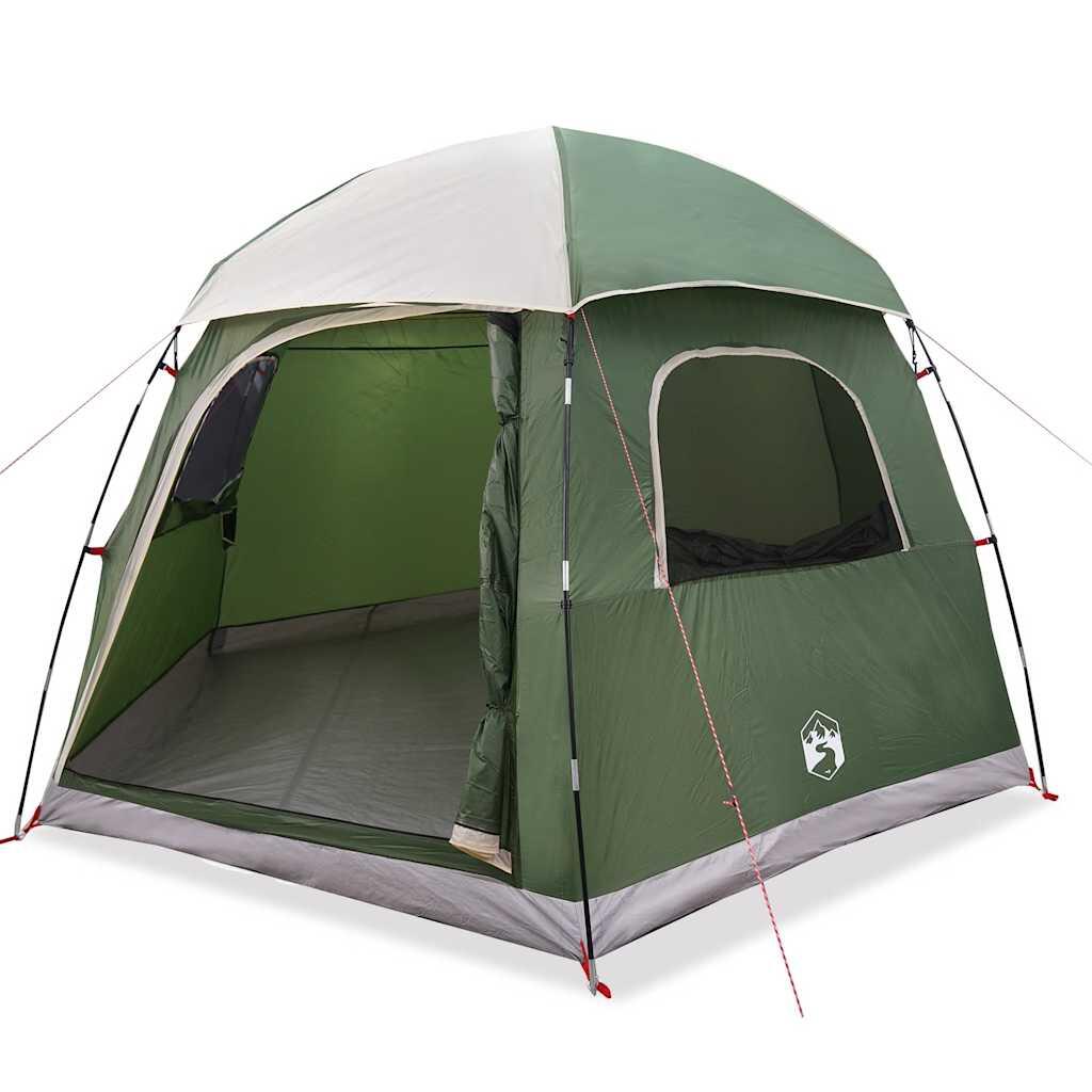Tienda familiar iglú VidaXL 6 personas verde impermeable 2/7
