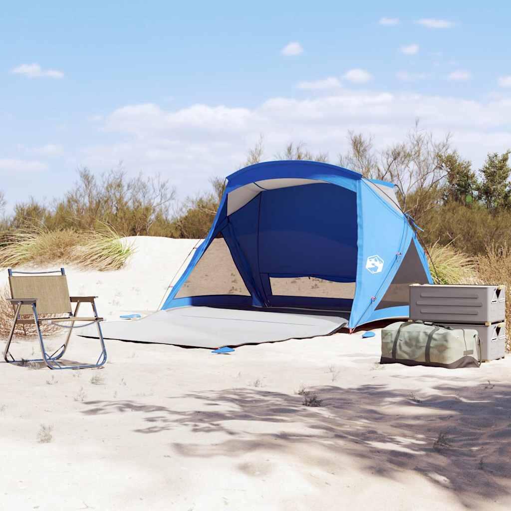 Tentă de plajă VidaXL 2 persoane impermeabilă azur