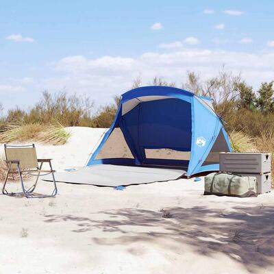 Tenda da spiaggia VidaXL 2 persone impermeabile azzurro