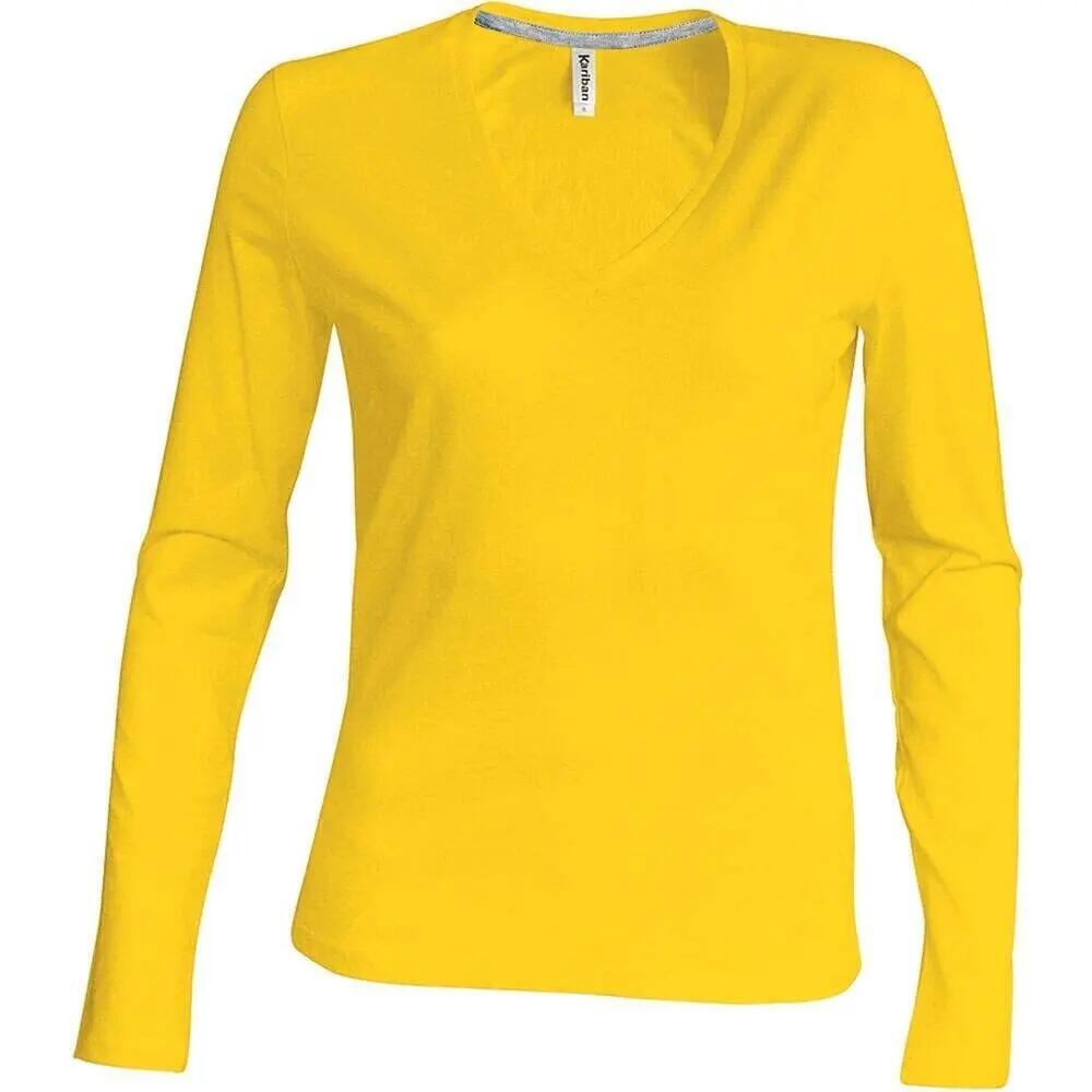 Langarm-T-Shirt für Frauen Kariban Col V 2/2