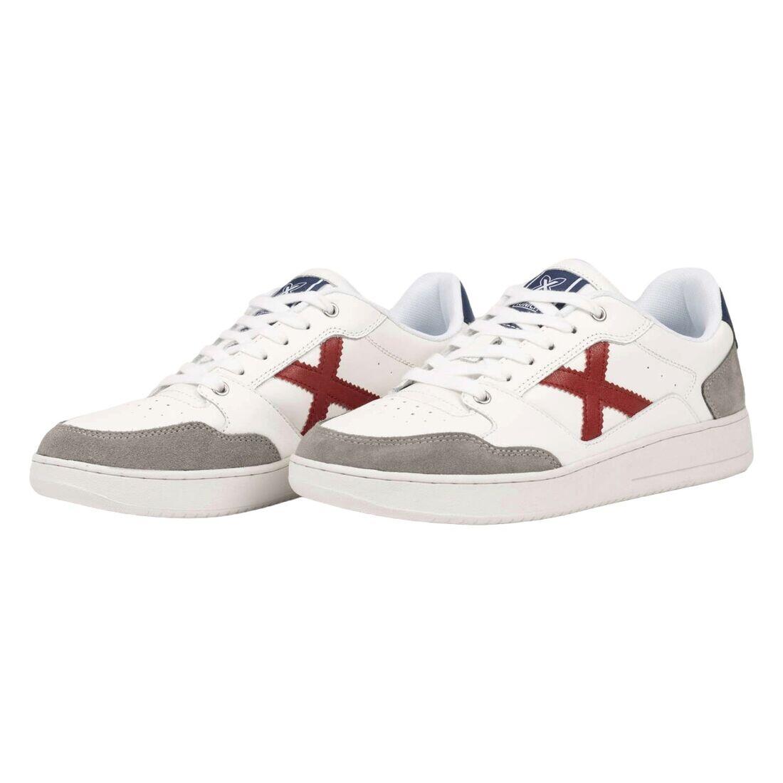 Zapatillas Munich Blancas Burdeos y Marino Legit Man de Estilo Tenis Clásico 3/5