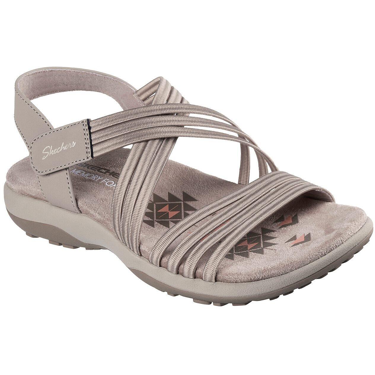 Sandale femei Skechers Reggae Slim - Sunnyside 2.0, Bej