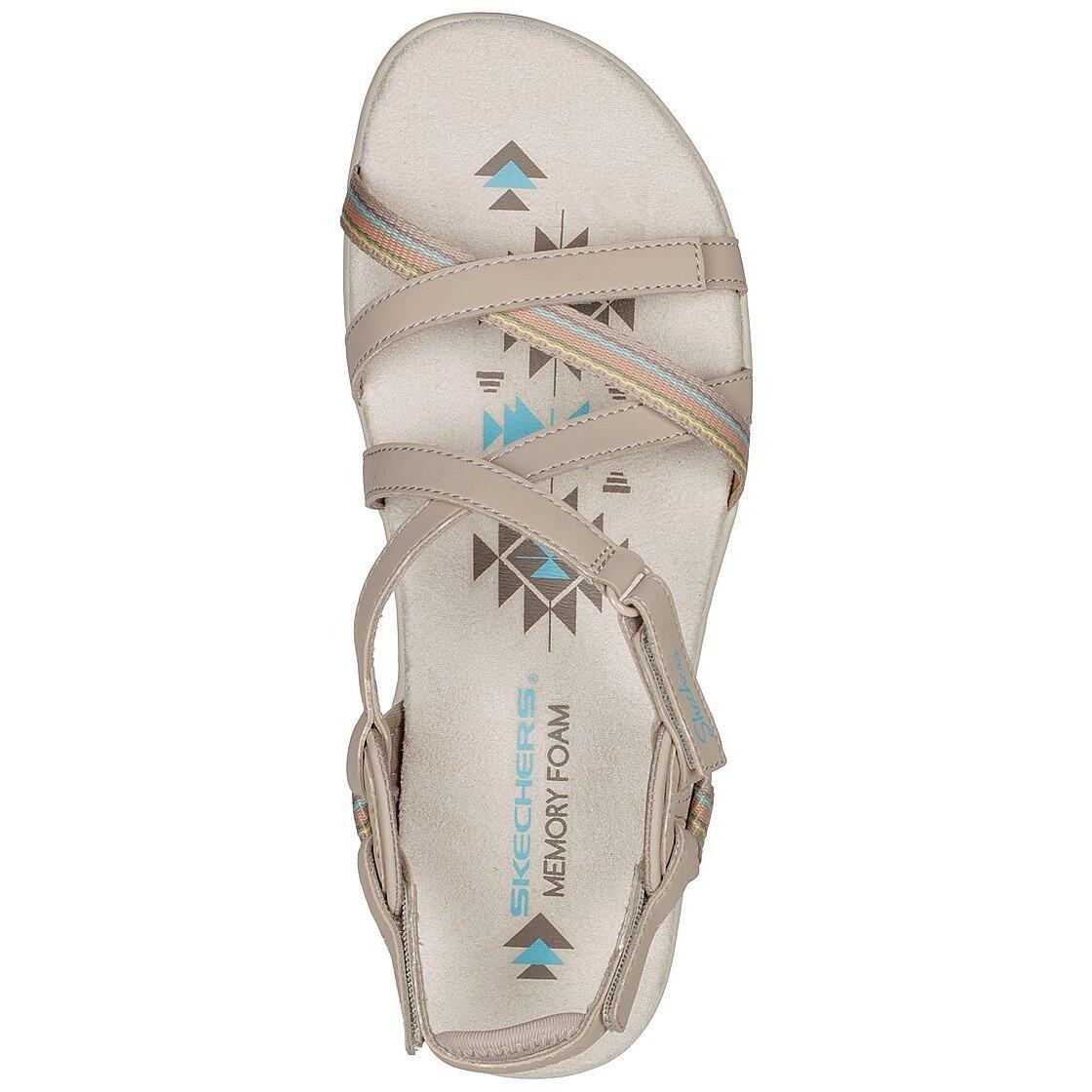 Sandalias Skechers Reggae Slim - Sun Array, Beige, Mujer 4/5