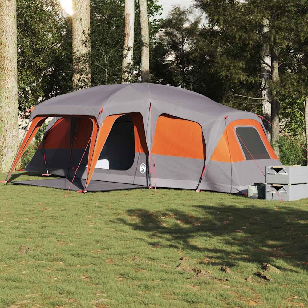 VidaXL Tienda familiar 9 personas, impermeable, con veranda 3/7