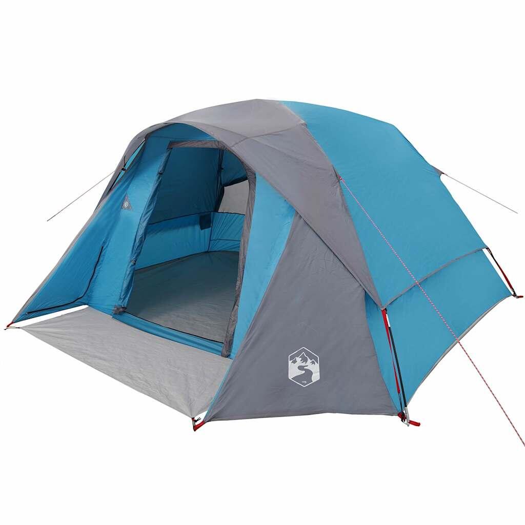Tente VidaXL 4 personnes imperméable bleue 3/7