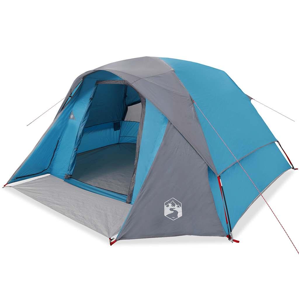 Tente VidaXL 4 personnes imperméable bleue 2/7