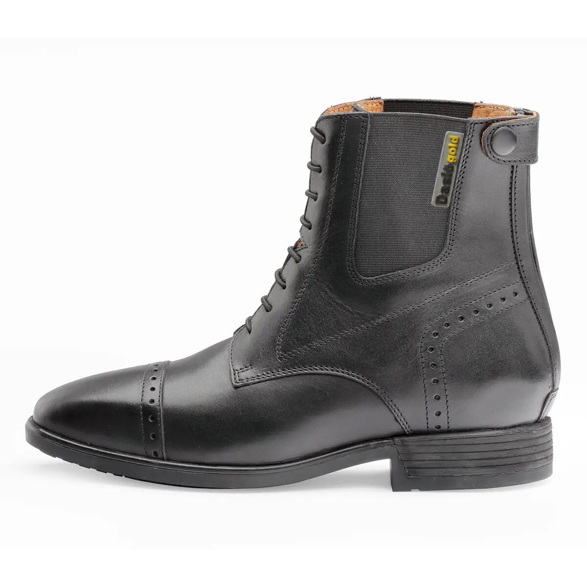 Daslö Botas De Couro Com Atacadores Elásticos Preto da Decathlon