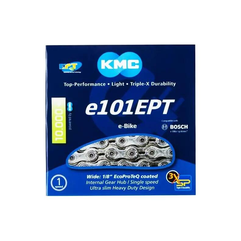 Chaine VAE KMC E101EPT Single Speed 112 Maillons Argent 3/4