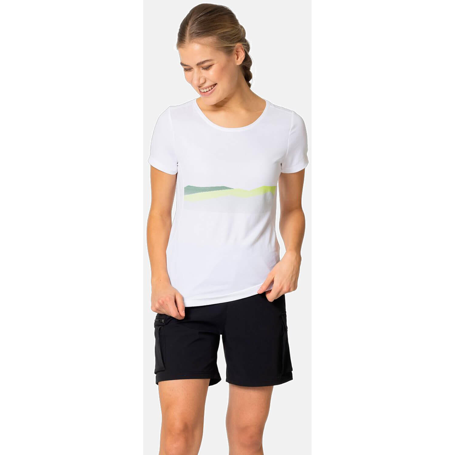 Odlo F-Dry Ridgeline Women's Short Sleeve Jersey White 3/4
