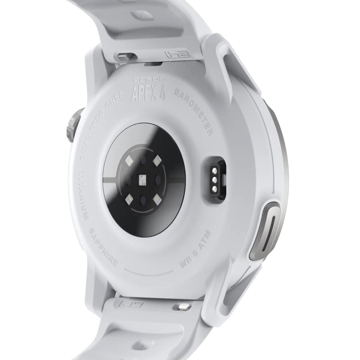 Coros Apex 4 46mm GPS horloge met witte siliconen armband 3/7