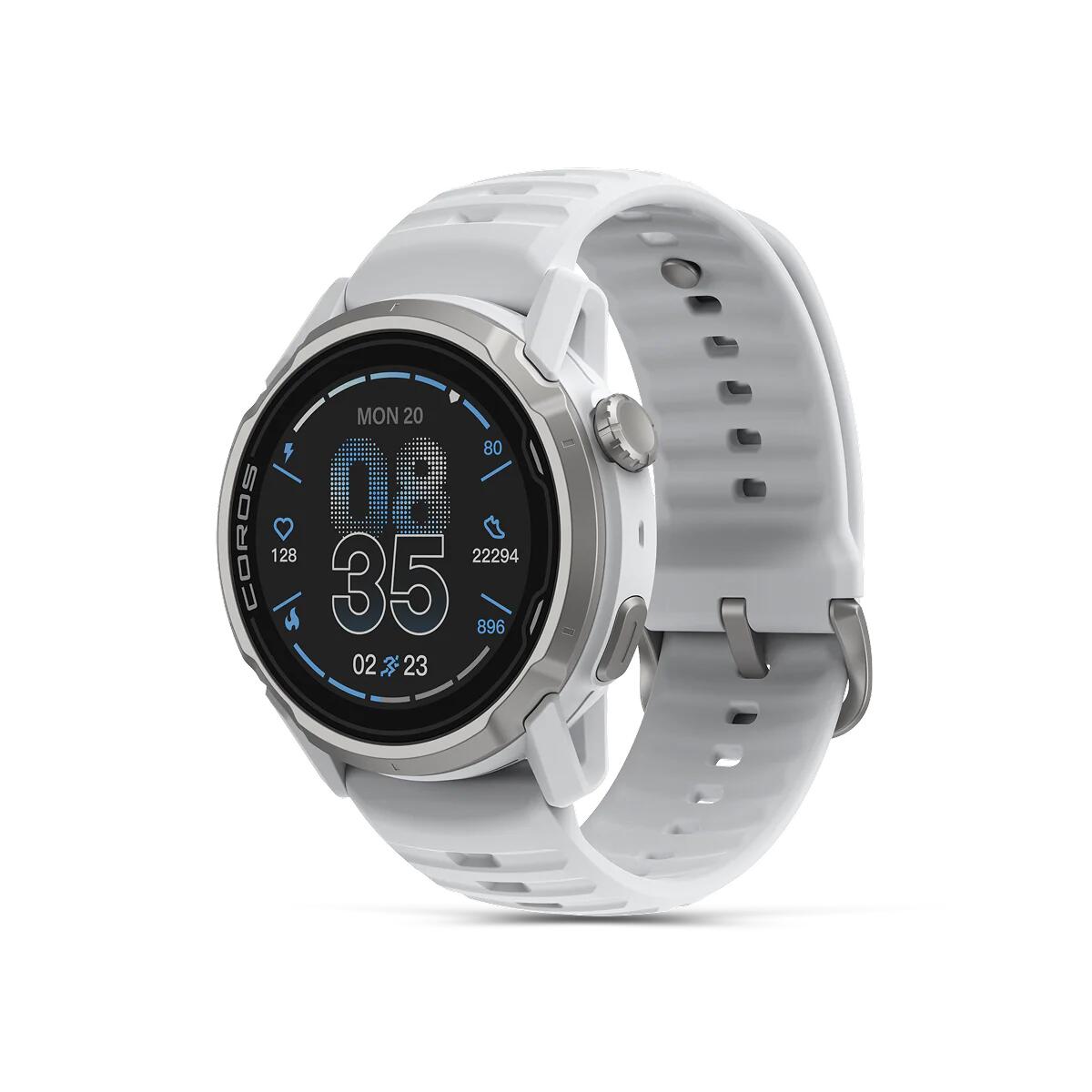 Coros Apex 4 46mm GPS horloge met witte siliconen armband 2/7