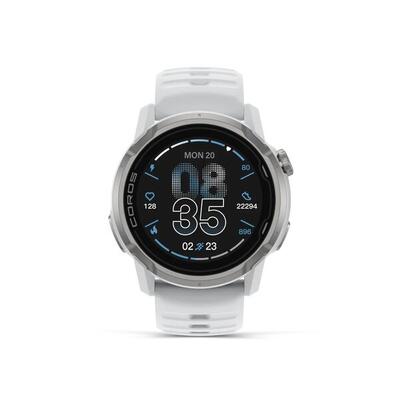 Orologio GPS Coros Apex 4 46 mm con bracciale in silicone bianco