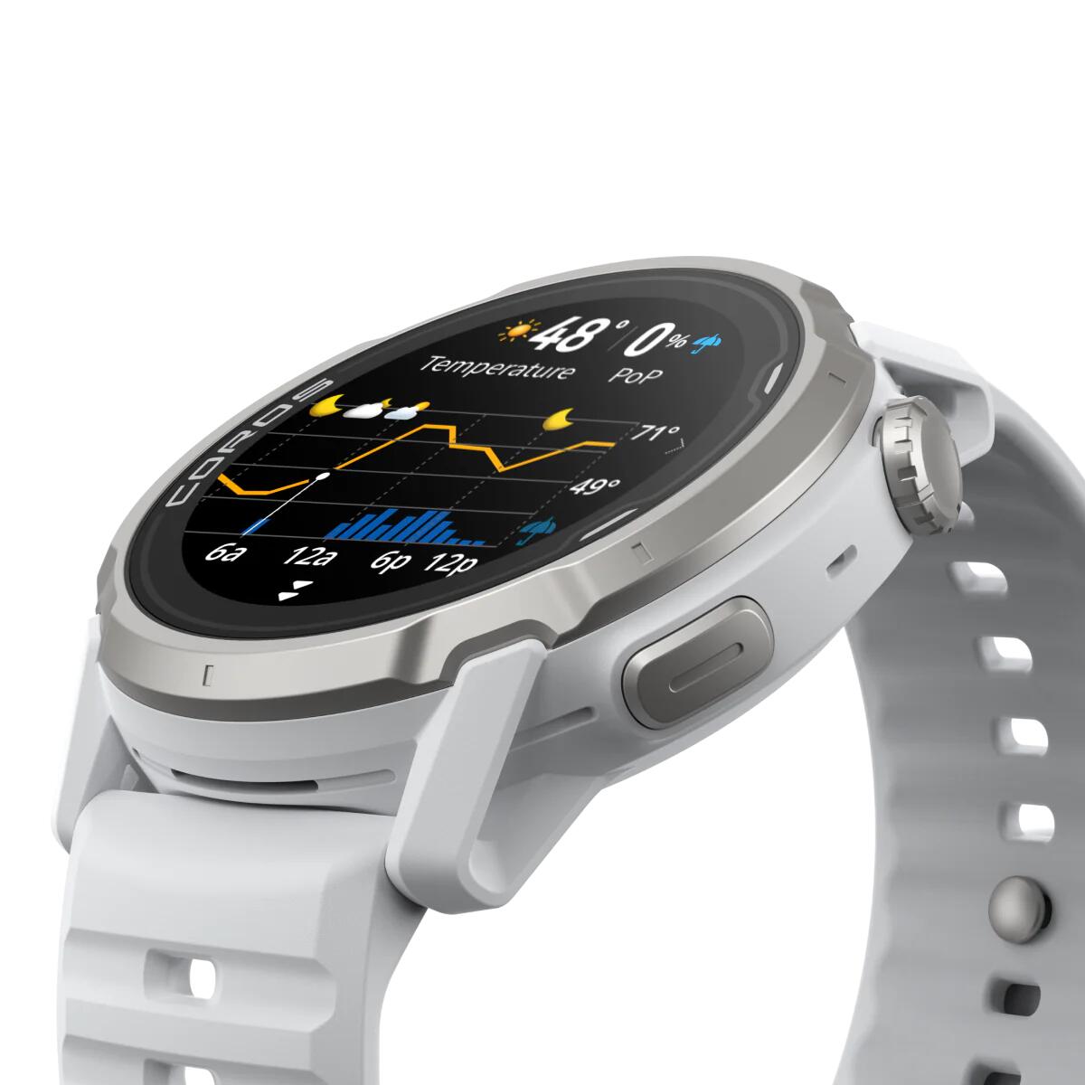 Coros Apex 4 46mm GPS horloge met witte siliconen armband 4/7