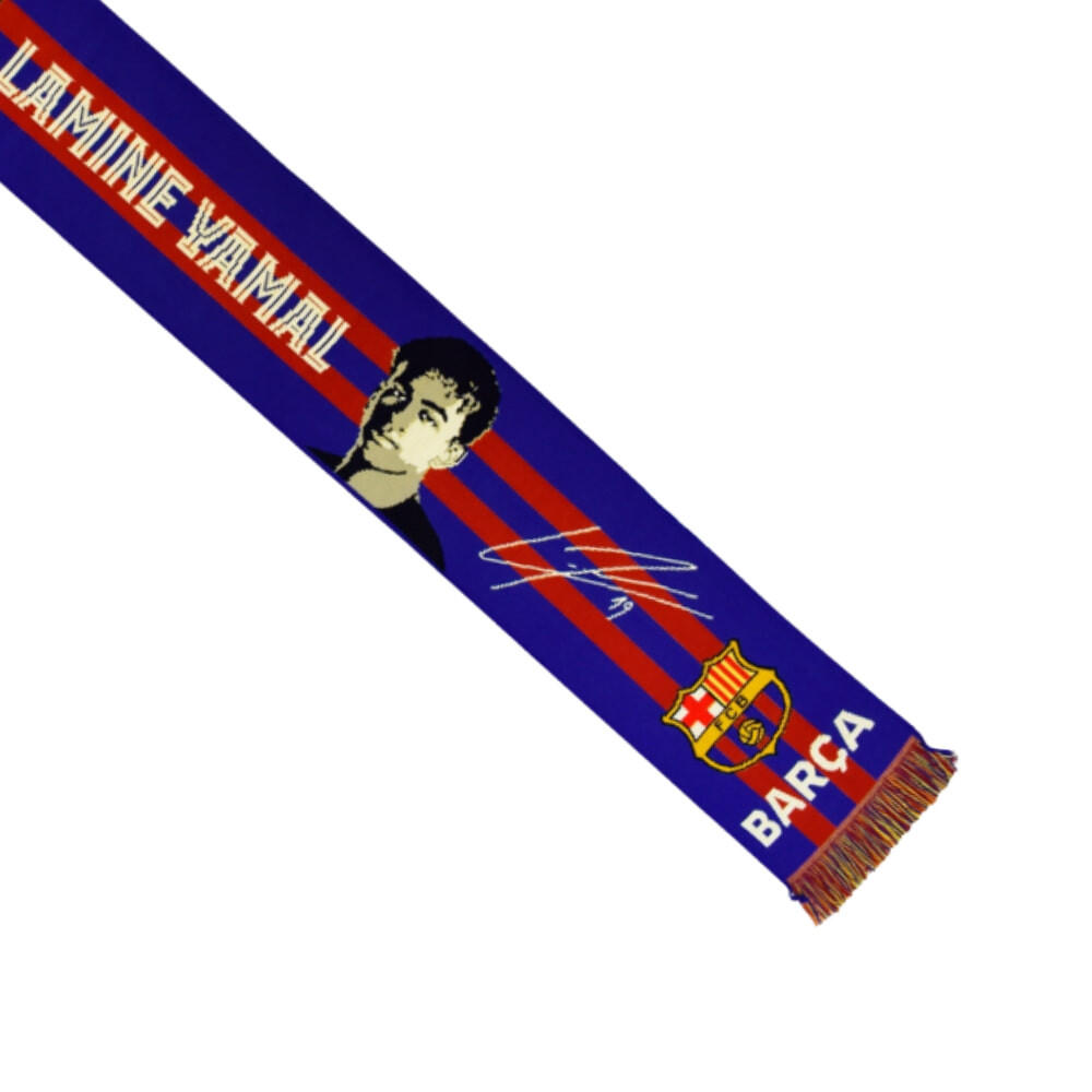 Bufanda FC Barcelona Lamine Yamal Firmada 3/5