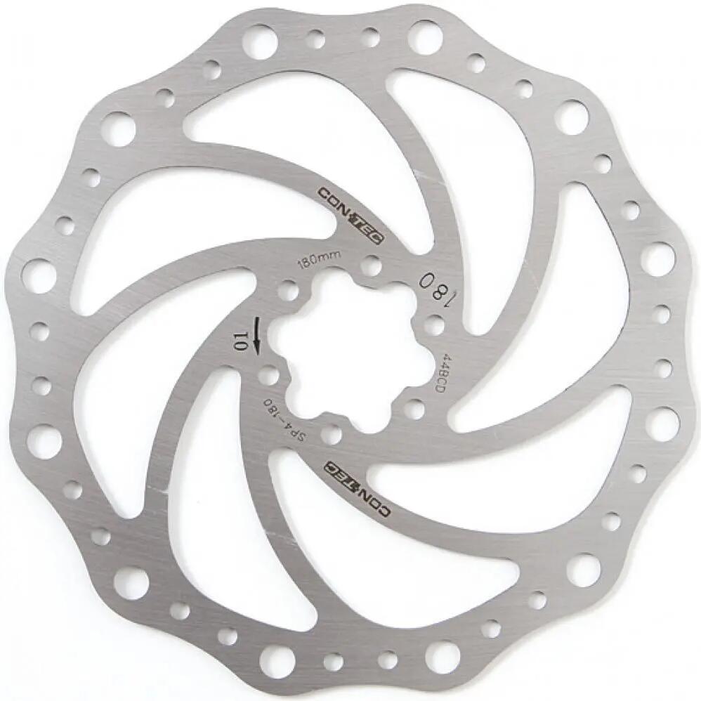 CONTEC CDR-1 Brake Rotor 180 mm — 6-Bolt, 1.8 mm Stainless Steel