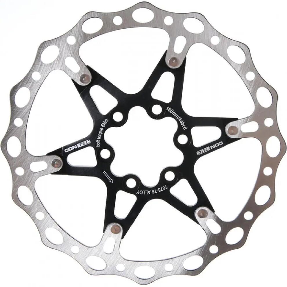 CONTEC CDR‑HD 2 160 mm 2-piece 6-hole brake disc (stainless steel / aluminium).