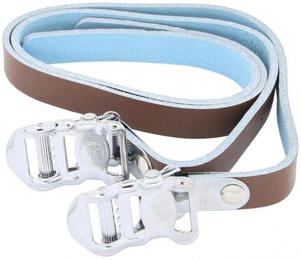 Contec sangles de pédale Leather Strap marron