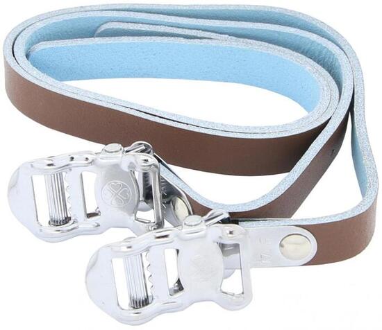 Contec sangles de pédale Leather Strap marron