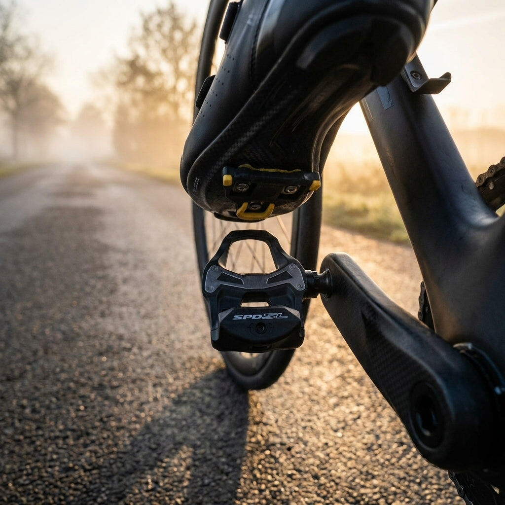Shimano SPD-SL Renn-Pedal PDR550L schwarz, 9/16",einseitig, ohne Reflektor  | Decathlon