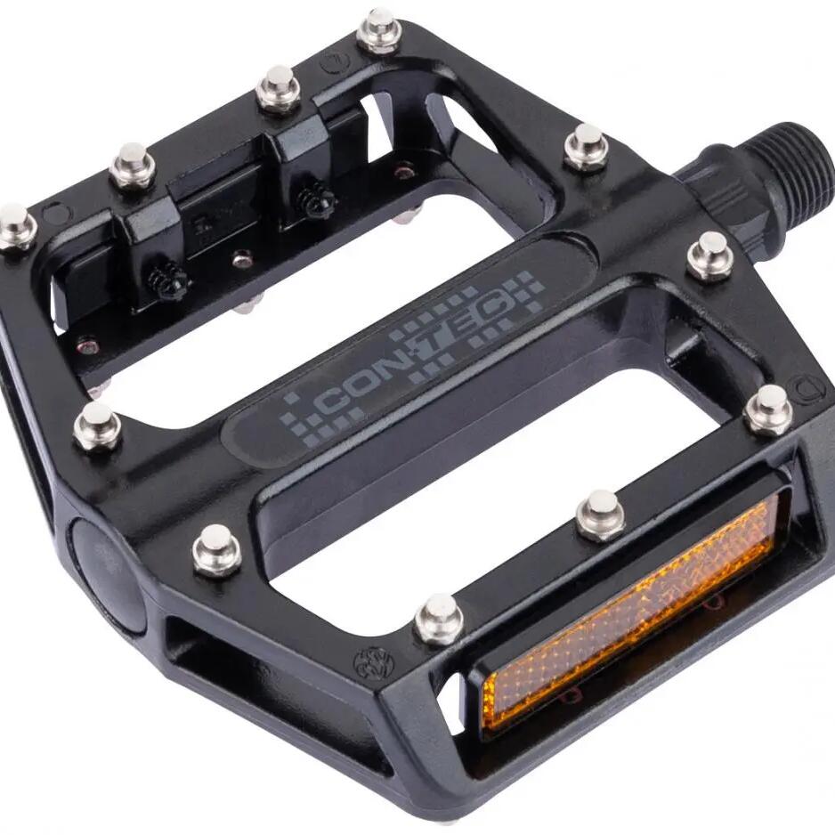 CONTEC 2Black platform pedals 9/16" - aluminium body, CrMo axle