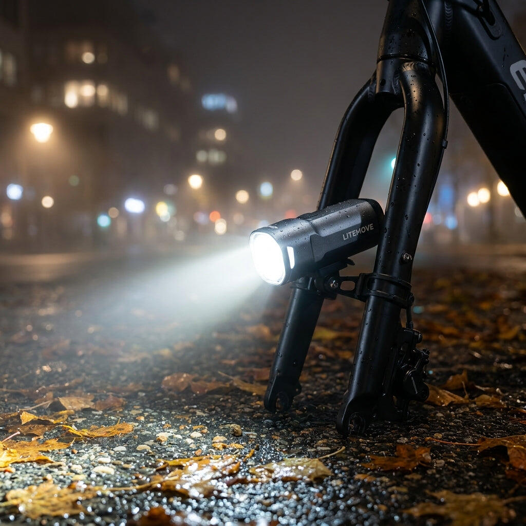 LITEMOVE Frontlicht SEC-150 Gabelhalterung 150 - 150 Lux E-Bike-Scheinwerfer ... 1/2