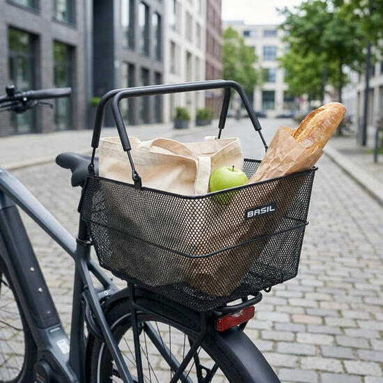 Basil Cento S MIK - fijnmazige stalen achtermand met MIK-adapterplaat, ...