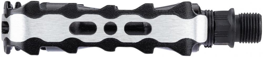 Pedal CONTEC Blacktop aluminio plano 9/16" negro/plata 2/3