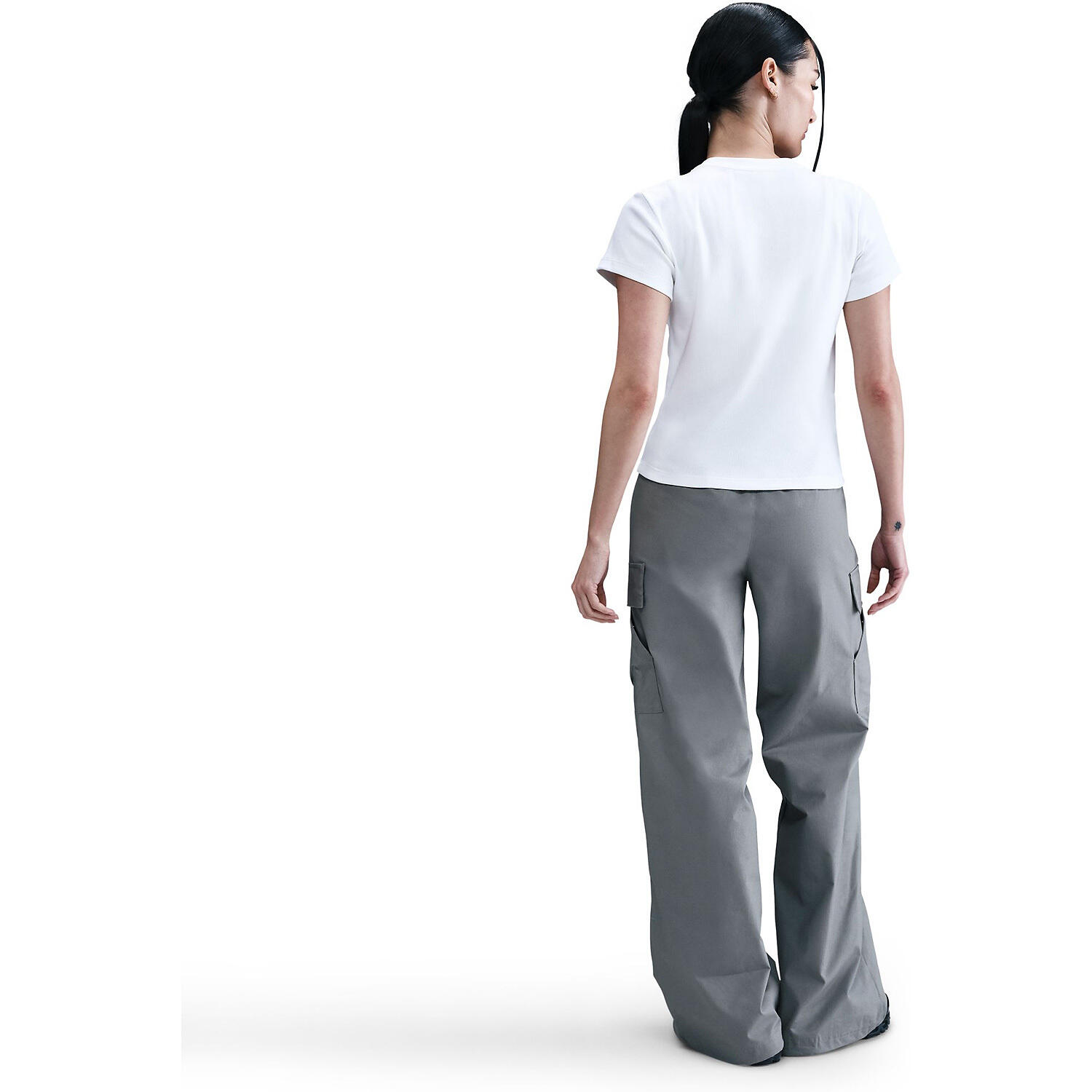Damen Shirt W NSW RIB TGHT SS TEE 4/7