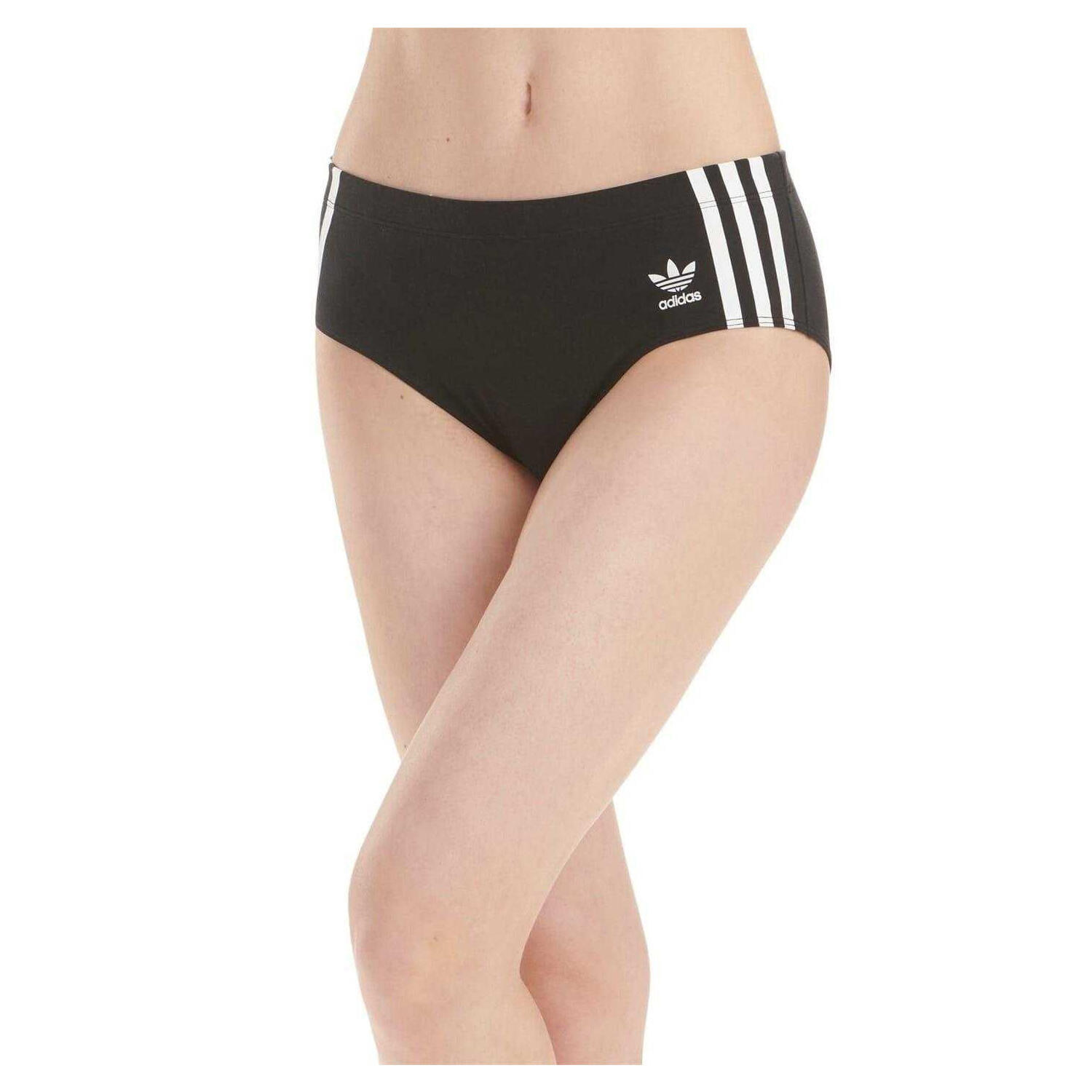 Adidas Womens/Ladies 3 Stripes Cotton Blend Snug Fit Briefs