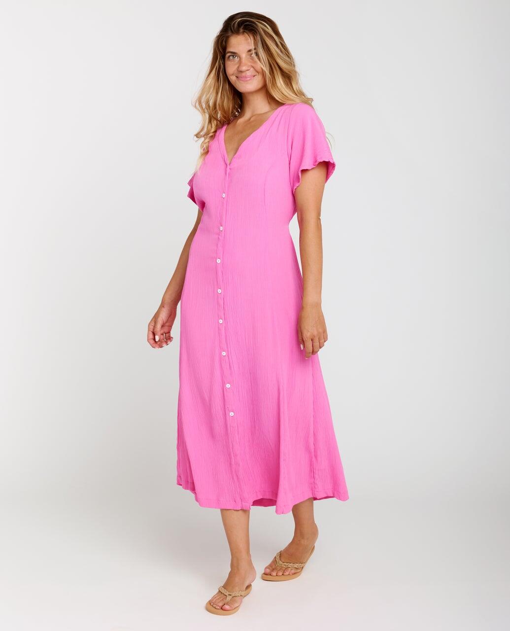 Robe Femme Molokai manches courtes - Super Pink 4/7